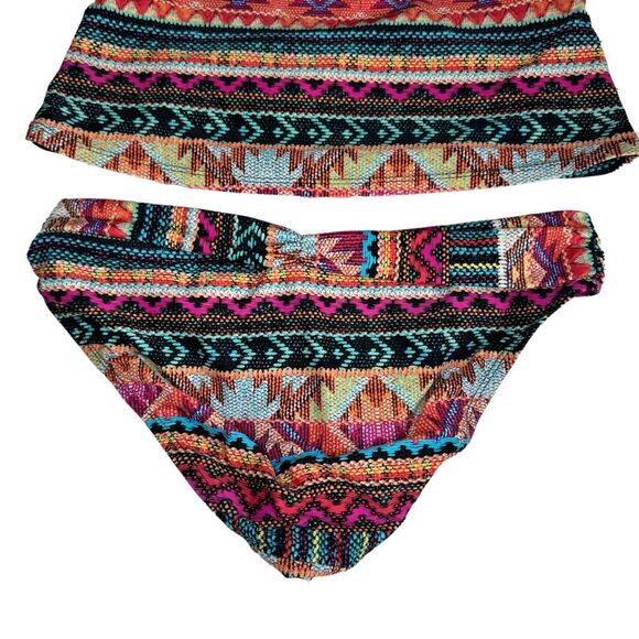 La Blanca Tribal Halter Tankini swimsuit Set, multicolor, Size 6 - Picture 7 of 11